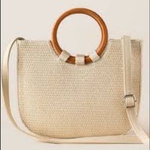 Straw Circle Handle Tote